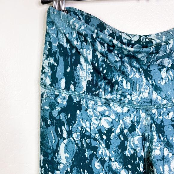 Z By Zella High Waisted Printed Leggings Blue Clearwater Acacia size XS NWOT - Picture 3 of 10